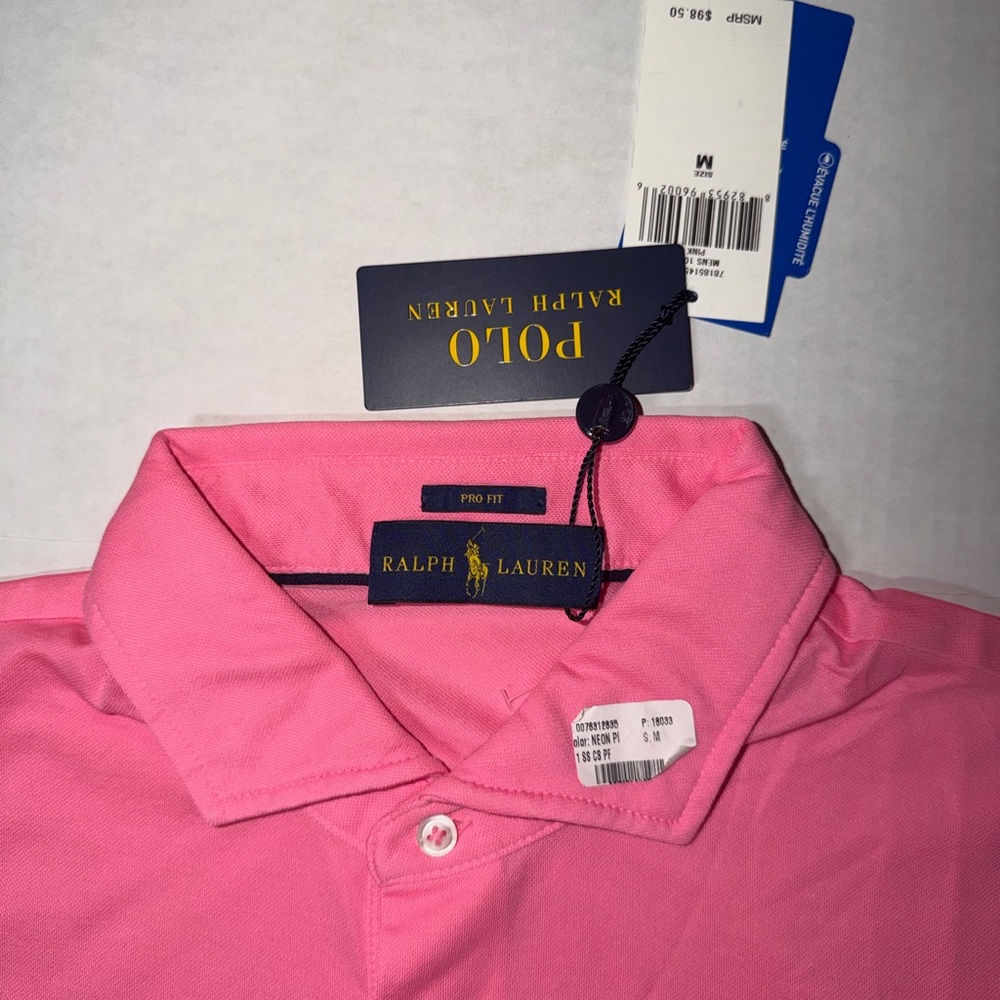 Ralph Lauren Men's Vibrant Pink Polo Shirt - Picture 5 of 5